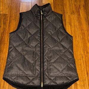 J. Crew Factory Charcoal Quilted Vest
